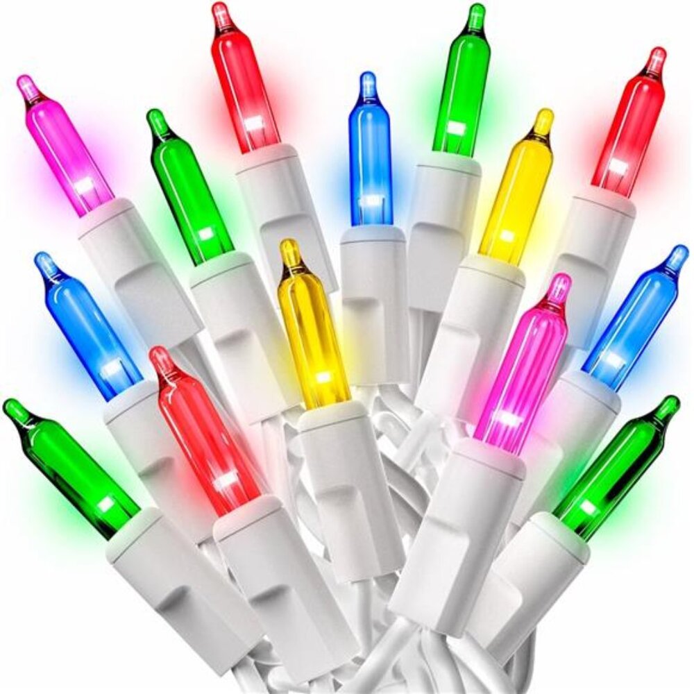 Multicolor Christmas Lights (20 Feet, 100 Lights) - Christmas Multicolor Lights
